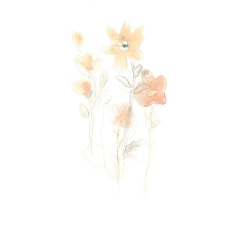 Corsage II White Modern Wood Framed Art Print by Vess, June Erica