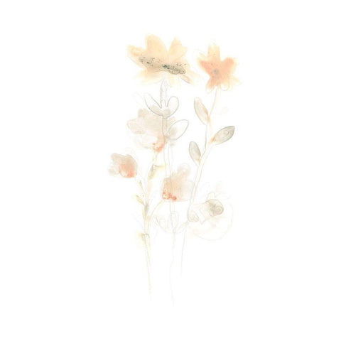 Corsage IV White Modern Wood Framed Art Print by Vess, June Erica