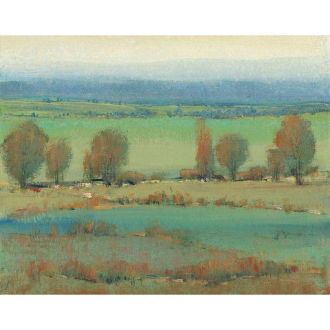 Flat Terrain II White Modern Wood Framed Art Print by OToole, Tim