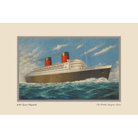 Vintage Cruise II Black Modern Wood Framed Art Print by Unknown