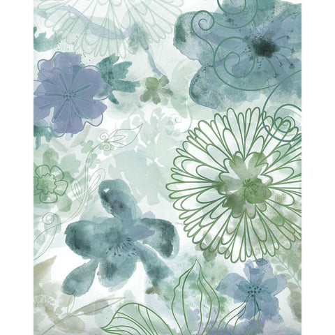 Bouquet of Dreams II Gold Ornate Wood Framed Art Print with Double Matting by Naskrent, Delores