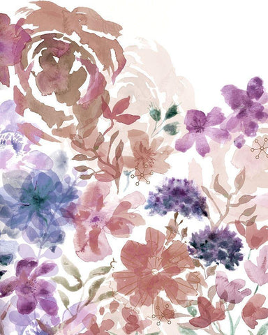 Bouquet of Dreams V White Modern Wood Framed Art Print with Double Matting by Naskrent, Delores