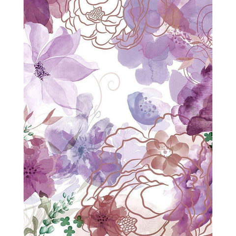 Bouquet of Dreams VI Black Modern Wood Framed Art Print with Double Matting by Naskrent, Delores