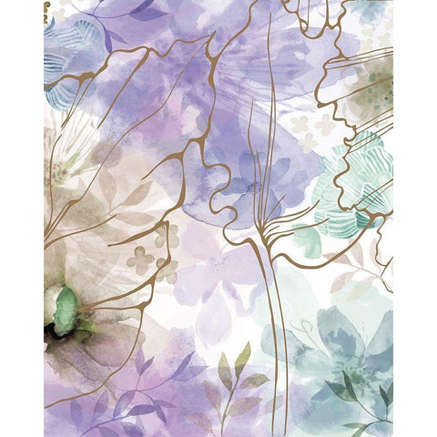 Bouquet of Dreams VII Black Modern Wood Framed Art Print with Double Matting by Naskrent, Delores