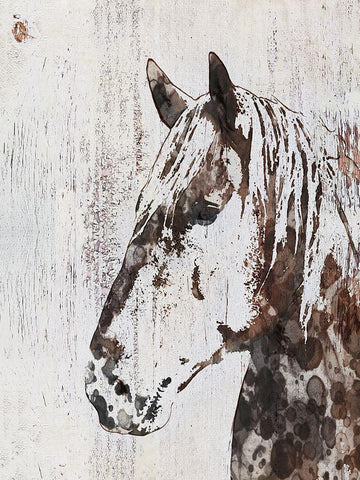 Galaxy Horse III Black Ornate Wood Framed Art Print with Double Matting by Orlov, Irena