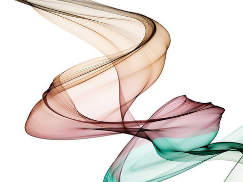 Invisible World III White Modern Wood Framed Art Print with Double Matting by Orlov, Irena