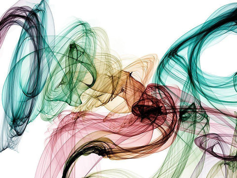 Invisible World IV White Modern Wood Framed Art Print with Double Matting by Orlov, Irena