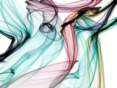 Invisible World V White Modern Wood Framed Art Print with Double Matting by Orlov, Irena