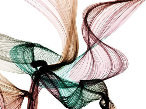 Invisible World VIII White Modern Wood Framed Art Print with Double Matting by Orlov, Irena