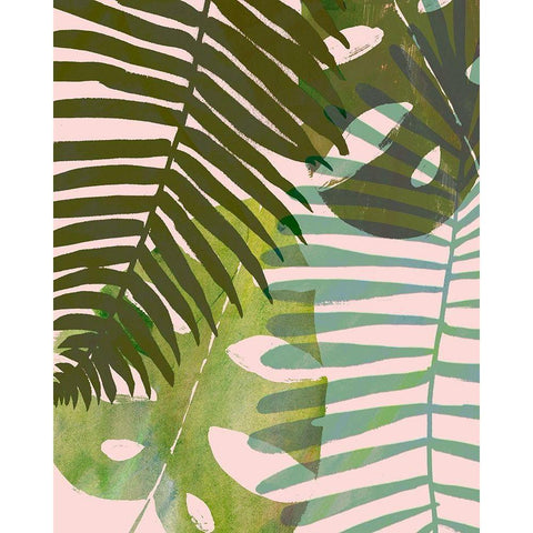 Tropical Tangle I Black Modern Wood Framed Art Print with Double Matting by Borges, Victoria