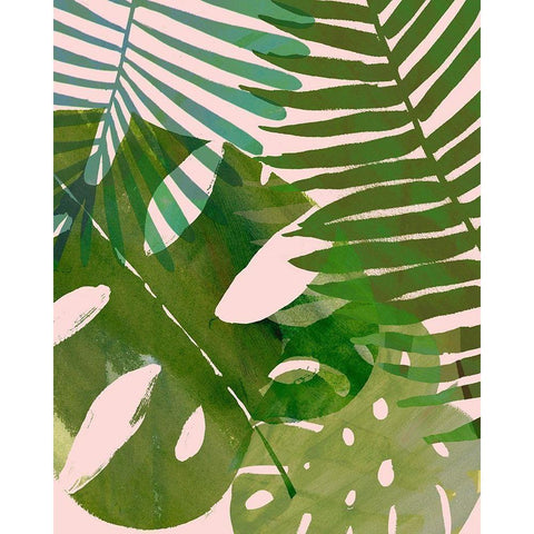Tropical Tangle II White Modern Wood Framed Art Print by Borges, Victoria