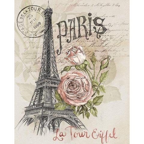 Paris Sketchbook I White Modern Wood Framed Art Print by Parker, Jennifer Paxton