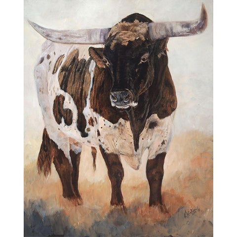 Big Daddy II White Modern Wood Framed Art Print by Winkler, Kathy