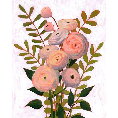 Flower Burst I Gold Ornate Wood Framed Art Print with Double Matting by Popp, Grace