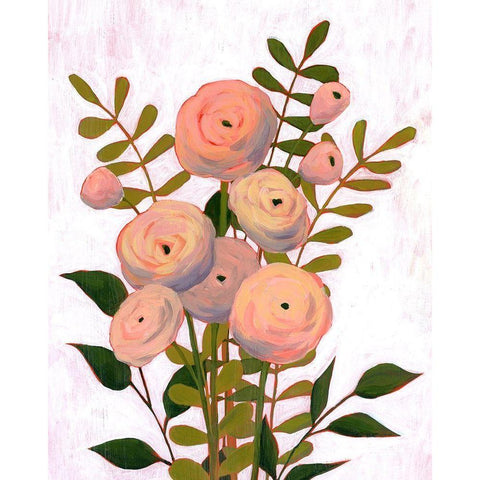 Flower Burst II White Modern Wood Framed Art Print by Popp, Grace