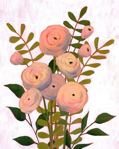 Flower Burst II Black Ornate Wood Framed Art Print with Double Matting by Popp, Grace