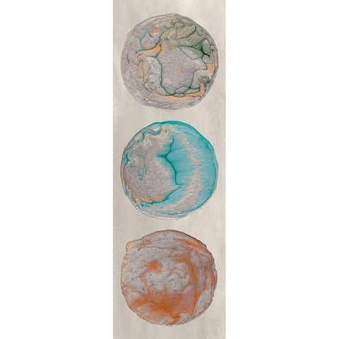 Planet Trio II White Modern Wood Framed Art Print by Ludwig, Alicia