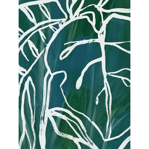 Jungle Batik II Black Modern Wood Framed Art Print with Double Matting by Vess, June Erica