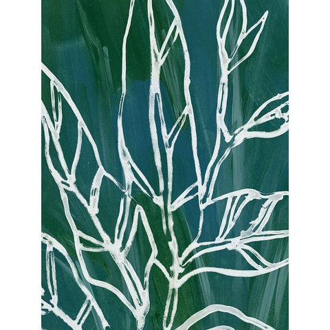 Jungle Batik IV White Modern Wood Framed Art Print by Vess, June Erica