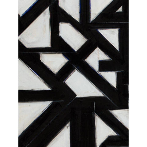 Topographic IV Black Modern Wood Framed Art Print by Delamater, Rob
