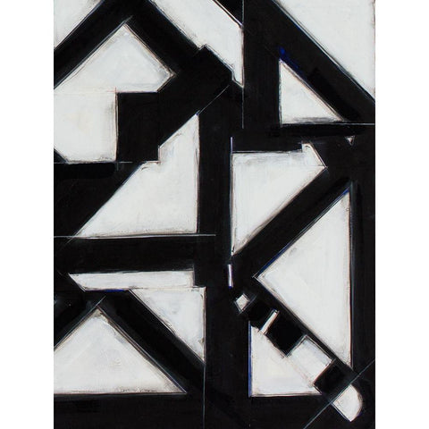 Topographic V Black Modern Wood Framed Art Print by Delamater, Rob