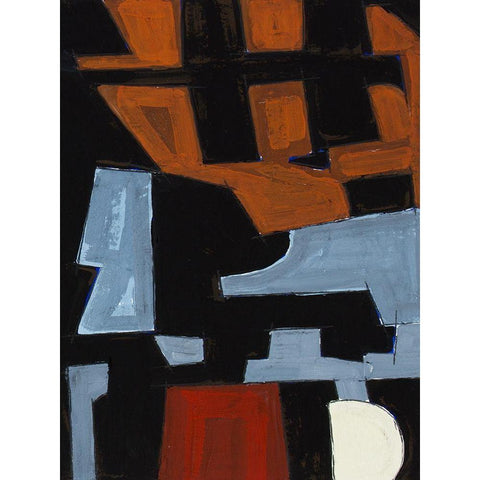 Segovia II Black Modern Wood Framed Art Print with Double Matting by Delamater, Rob