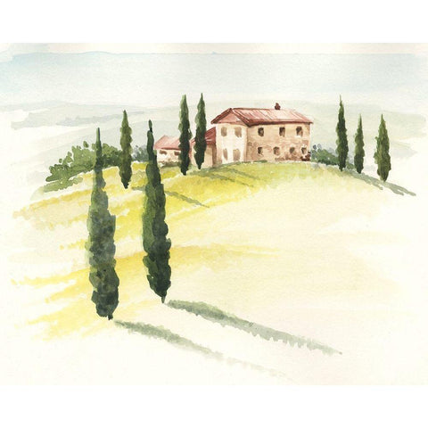 Tuscan Villa I White Modern Wood Framed Art Print by Parker, Jennifer Paxton