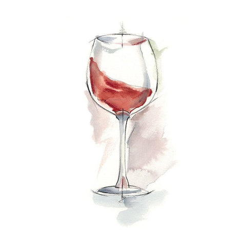 Wine Glass Study IV White Modern Wood Framed Art Print by Harper, Ethan