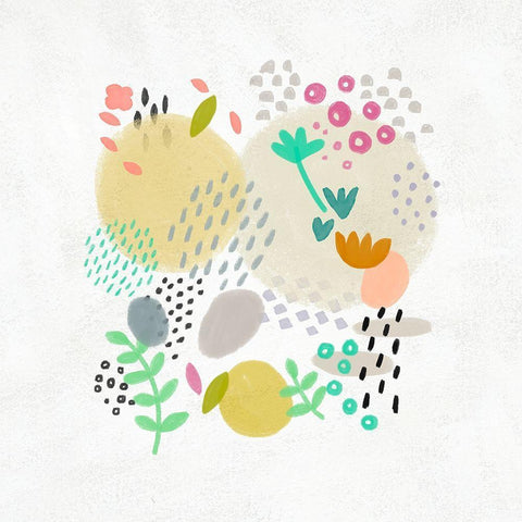 Funfetti II Gold Ornate Wood Framed Art Print with Double Matting by Zarris, Chariklia