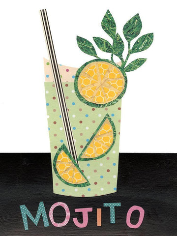 Mix Me a Drink I White Modern Wood Framed Art Print with Double Matting by Moore, Regina