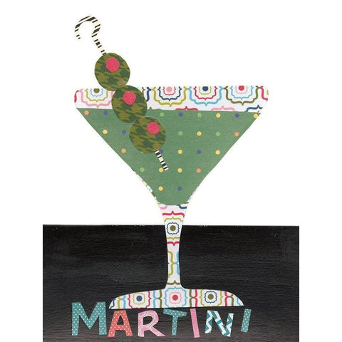 Mix Me a Drink II Black Modern Wood Framed Art Print with Double Matting by Moore, Regina