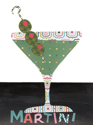 Mix Me a Drink II Black Ornate Wood Framed Art Print with Double Matting by Moore, Regina