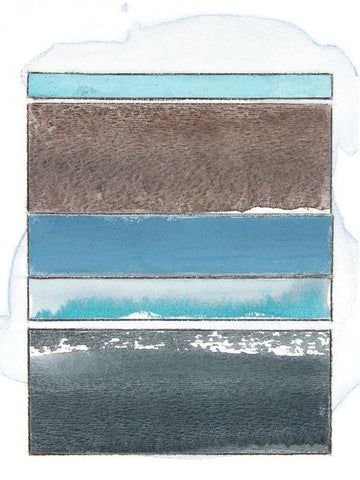 Pacific Horizon VIII Black Ornate Wood Framed Art Print with Double Matting by Delamater, Rob
