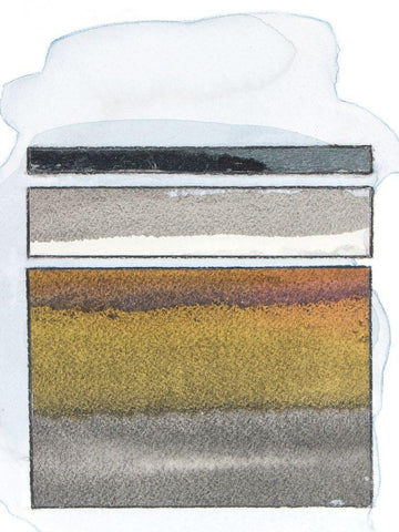 Pacific Horizon IX White Modern Wood Framed Art Print with Double Matting by Delamater, Rob