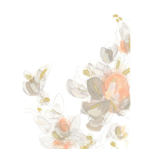 Roseus I White Modern Wood Framed Art Print by Vess, June Erica