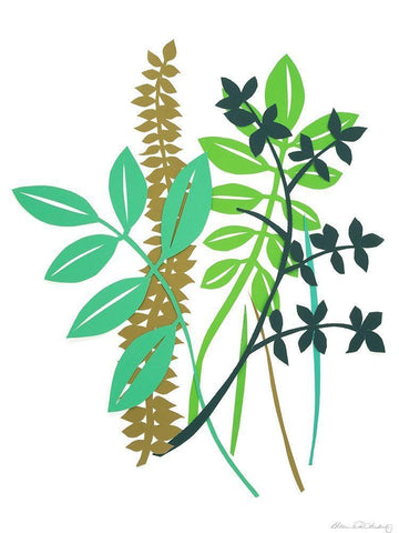 Hedge Row I White Modern Wood Framed Art Print with Double Matting by Ludwig, Alicia