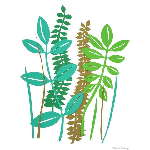 Hedge Row II Black Modern Wood Framed Art Print by Ludwig, Alicia