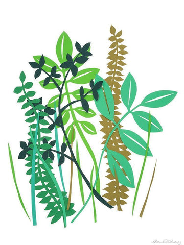 Hedge Row III White Modern Wood Framed Art Print with Double Matting by Ludwig, Alicia