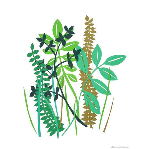 Hedge Row III Black Modern Wood Framed Art Print by Ludwig, Alicia