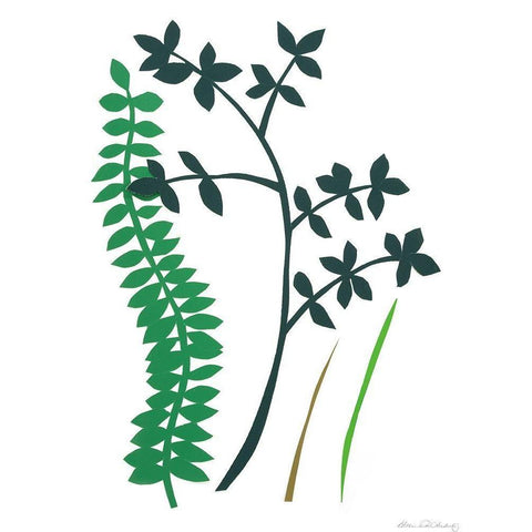 Hedge Row IV Black Modern Wood Framed Art Print with Double Matting by Ludwig, Alicia