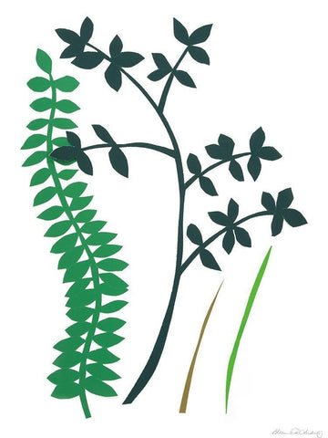 Hedge Row IV White Modern Wood Framed Art Print with Double Matting by Ludwig, Alicia