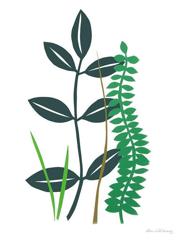 Hedge Row V Black Ornate Wood Framed Art Print with Double Matting by Ludwig, Alicia