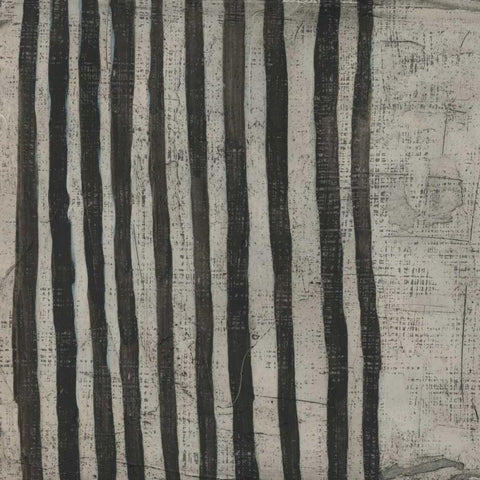 Stone VII White Modern Wood Framed Art Print with Double Matting by Zarris, Chariklia