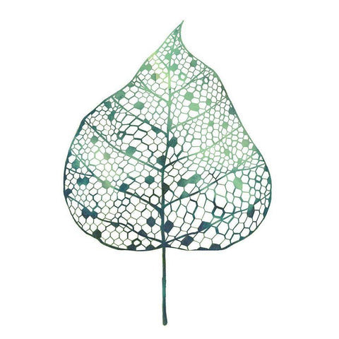 Veiled Leaf I White Modern Wood Framed Art Print by Popp, Grace