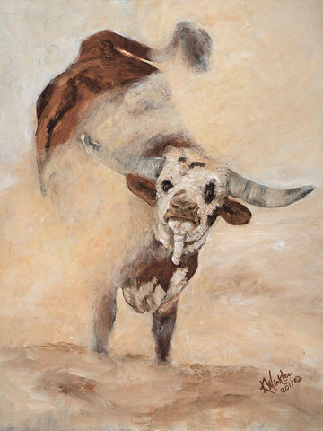 Shake Rattle and Roll I White Modern Wood Framed Art Print with Double Matting by Winkler, Kathy