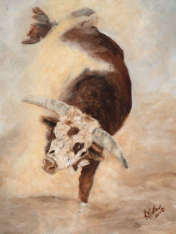 Shake Rattle and Roll II White Modern Wood Framed Art Print with Double Matting by Winkler, Kathy