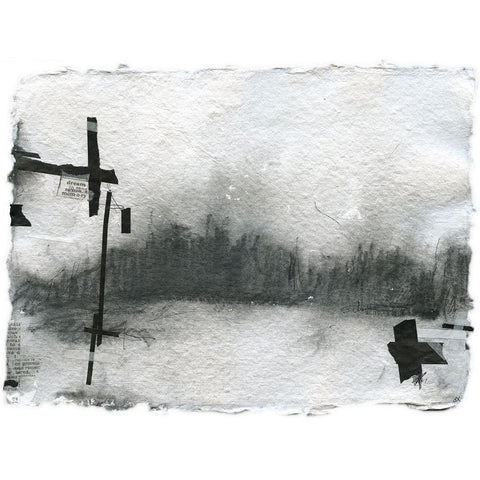 Pilgrimage I Black Modern Wood Framed Art Print with Double Matting by Blixt, Ingrid