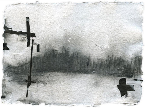 Pilgrimage I Black Ornate Wood Framed Art Print with Double Matting by Blixt, Ingrid