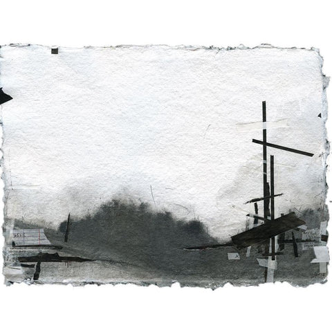 Pilgrimage II Black Modern Wood Framed Art Print with Double Matting by Blixt, Ingrid