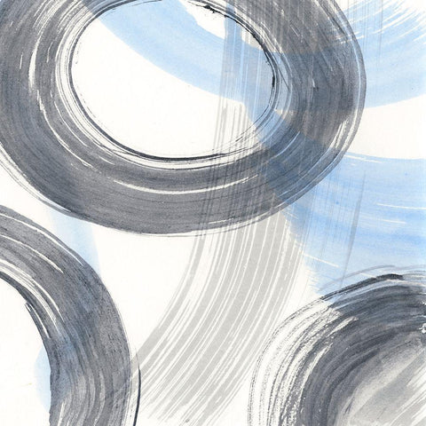 Twist and Turns II Black Modern Wood Framed Art Print by Stramel, Renee W.